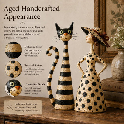🔥Hot Sale 50% OFF🔥 - Vintage Cat & Lady Sculptures
