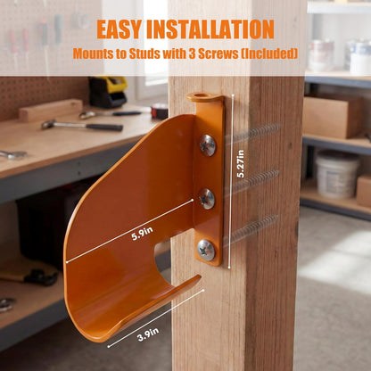 🧰 Heavy-Duty 304 Stainless Steel Chainsaw Wall Mount Hanger | Anti-Level Storage Bracket for Stihl, Husqvarna & Poulan Saws