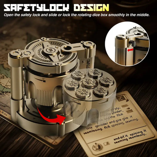 🎲✨ Cyberpunk Metal Dice Set – Premium Polyhedral DND Dice with Spinning Storage Case ⚙️