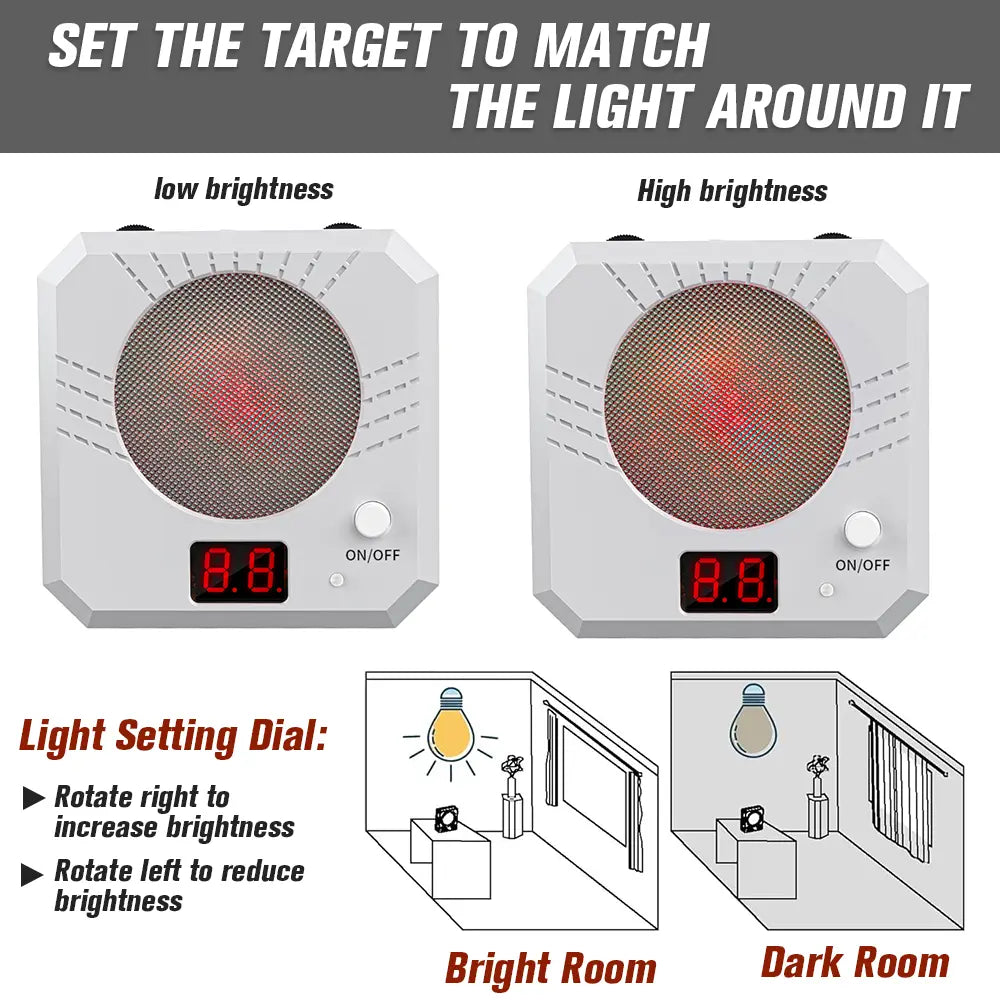 Rechargeable Laser Dry Firing Target - Portable Hunting Training Gear, 5 Difficulty Levels, Steel Plate Sound-Flash Feedback, Indoor Training Tool, Cost-Effective Gift for Male Shooters