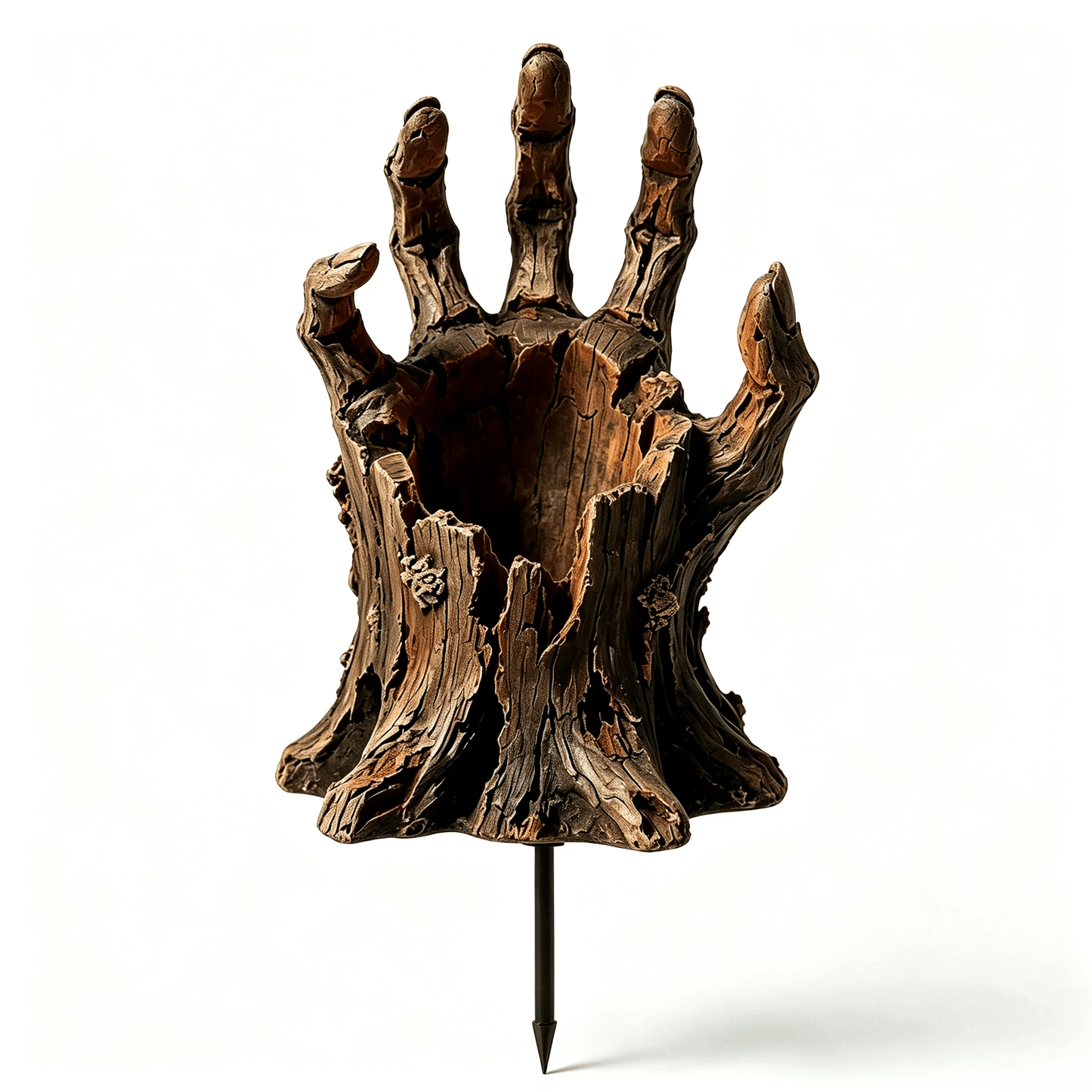 🎃Halloween  Wooden Hand Garden Planter Stake – Spooky Driftwood Yard Decor for Plants & Halloween 🕸️