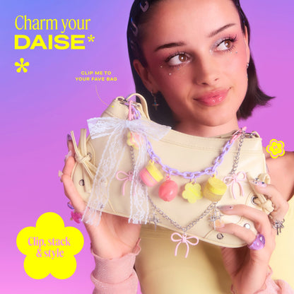 💜 Surprise Bracelet with Mini Beauty Products | Clip-On Bag Charm, Y2K Pastel Style