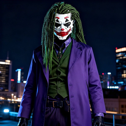 🔥Hot Sale 49% OFF🔥Cyberpunk Joker Mask without Dreadlocks - The Ultimate Cosplay  Statement Piece