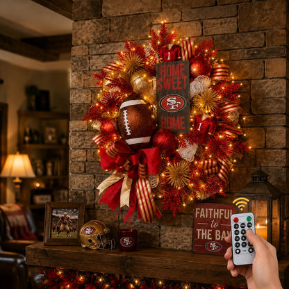 🏈Football Team Handcrafted Wreath for Game-Day Front Door Decor