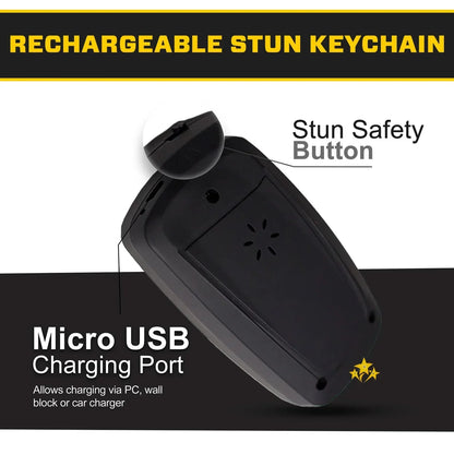 🛡 2026 Safety Alert ⚡️3-in-1 – stun gun, flashlight, and car alarm in a keychain