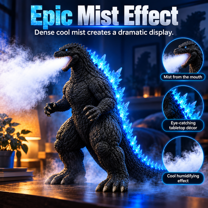🌊💙 Kaiju Mist Diffuser Humidifier – Cool Mist, Blue LED Glow & Remote Control