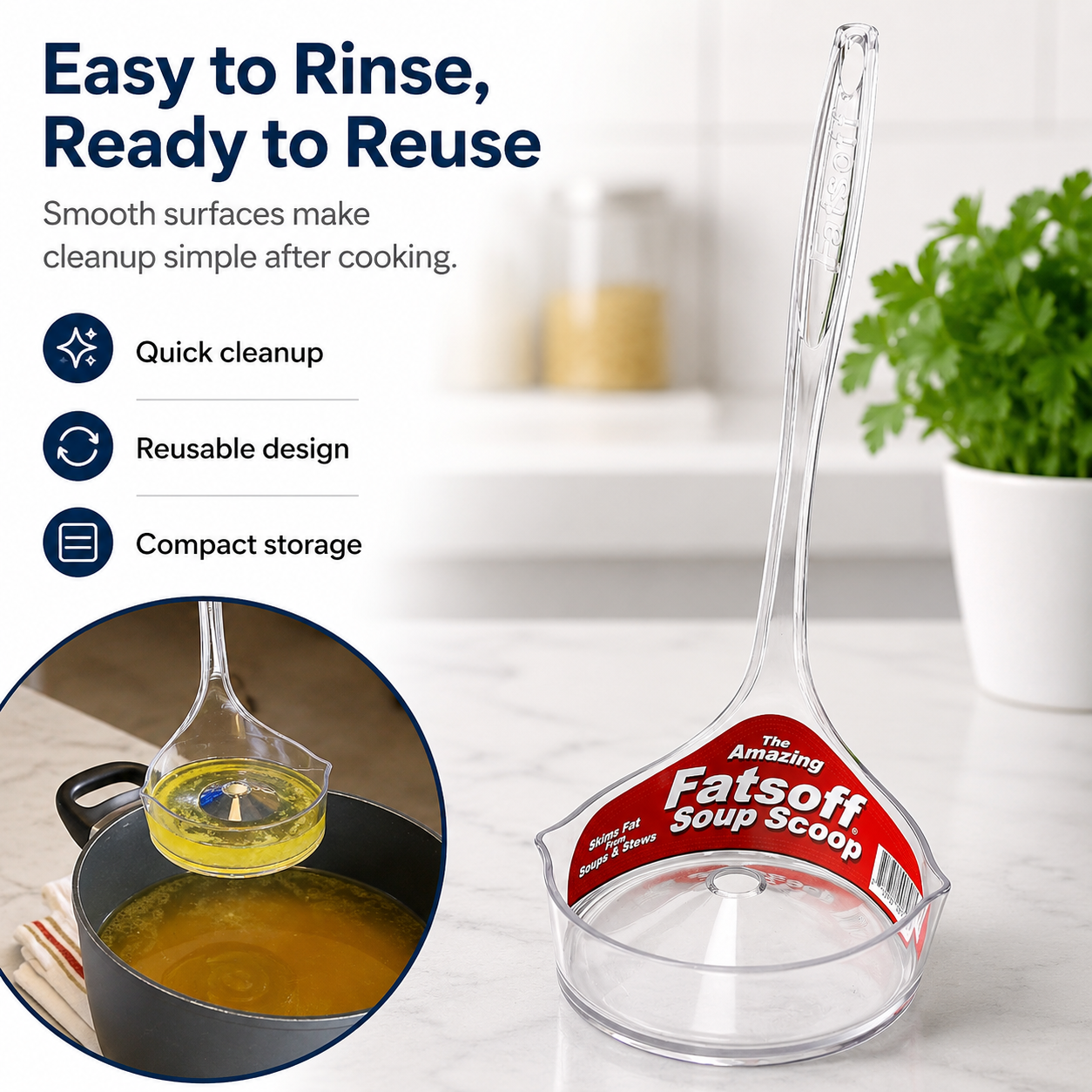 Oil Separating Spoon-Fat Skimmer