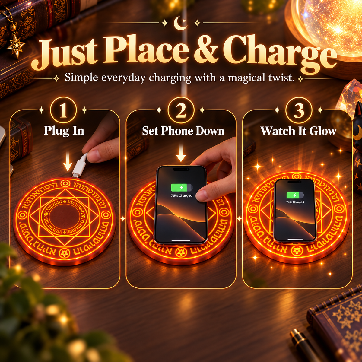 10W Magical Girl Sound and Light Wireless Charger