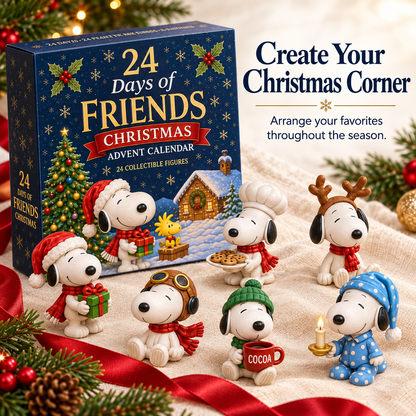 🎄 24 Days Snoopy Friends Christmas Advent Calendar | Collectible Mini Figures