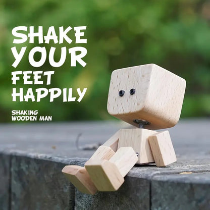 Shaking Feet Wooden Doll with 12PCS Magnetic Expressions