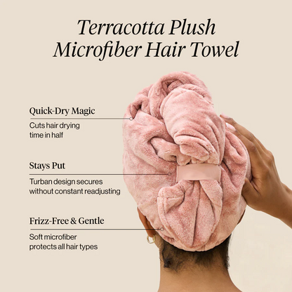 XL Hair Towel Wrap🦋 Soft, Super Absorbent & Dries Hair Faster with Less Frizz