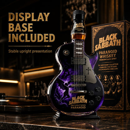 Black - Sabbath Paranoid Guitar Collectible Glass Decanter 🎸
