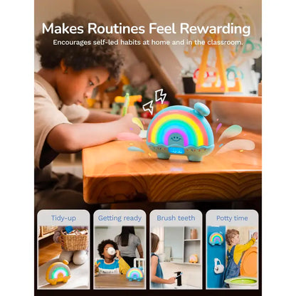 Timer Pal Kids' Educational Maths Toy - BPA-Free Silent Countdown Clock (1-99 Min) with Li-ion Batteries, Night Light, Magnetic Back, Time Management Tool for 4-6 Years Olds' Classroom, Bedtime, Brushing Teeth