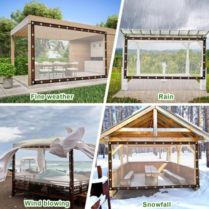 ⏰Limited Stock 49% OFF🌞💦🌊 Transparent Outdoor Protection System—Outdoor Cover with Metal Grommets💧