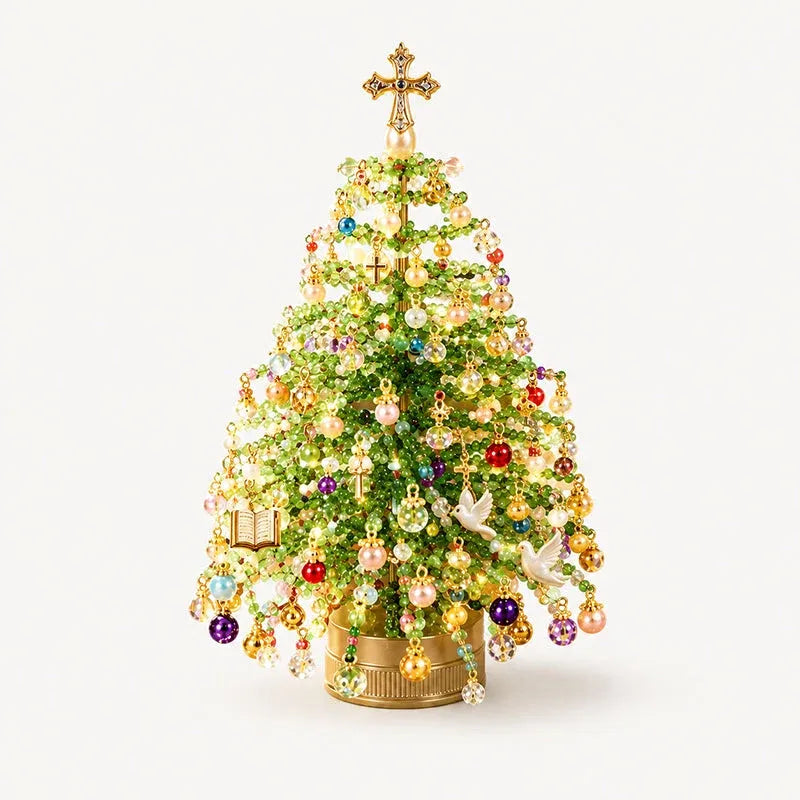 🤶🏼🎅DIY Beaded Christmas Tree Kit – 🎄Create Your Own Sparkling Holiday Decoration