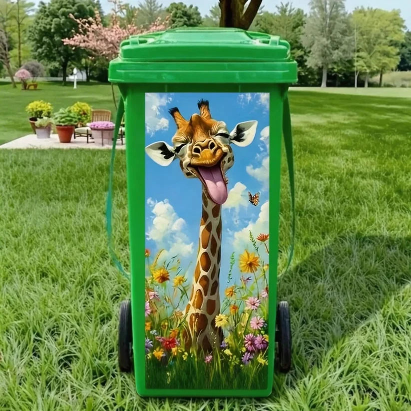 🔥2026 Hot Sale! Creative Trash Can Sticker with Colourful Cartoon✨