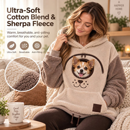 🐾 Cozy Pet Carrier Hoodie — Built-In Pouch for Cats & Small Dogs