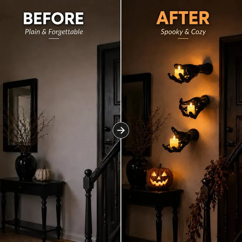 👻Gothic Hand Wall Candle Holders – 🎃Halloween Decor