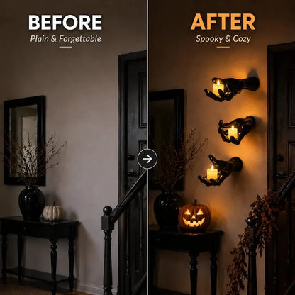 👻Gothic Hand Wall Candle Holders – 🎃Halloween Decor