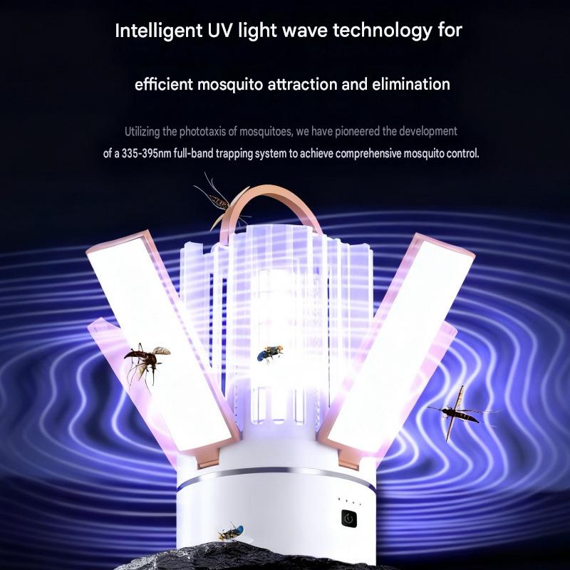 🏕️ 3-in-1 Rechargeable Camping Bug Zapper Light