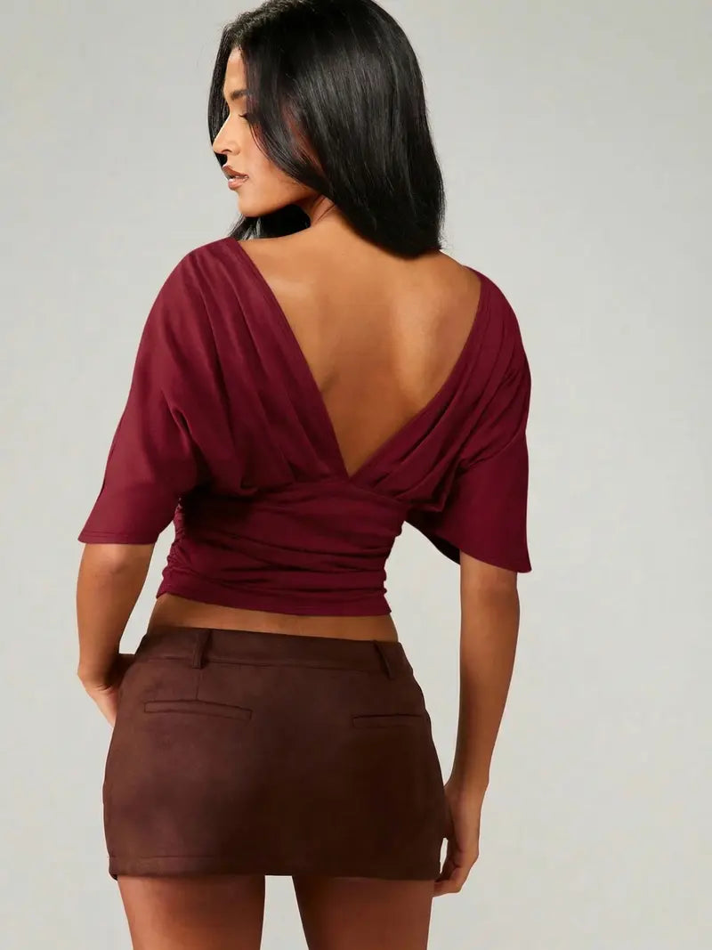 Women's Fashionable Comfortable Casual Elegance Bodycon Fitted T-Shirt