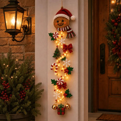 🎄Glowing Christmas Door Hanger | 6 Festive Lighted Designs with Warm Glow, Dimensional Details & Space-Saving Vertical Décor ✨