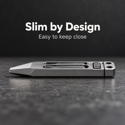 🪛Pocket Titanium Pry Bar Multi-Tool | 4-in-1 Bottle Opener & Wrench | Grade 5 Titanium | Keychain Everyday Carry