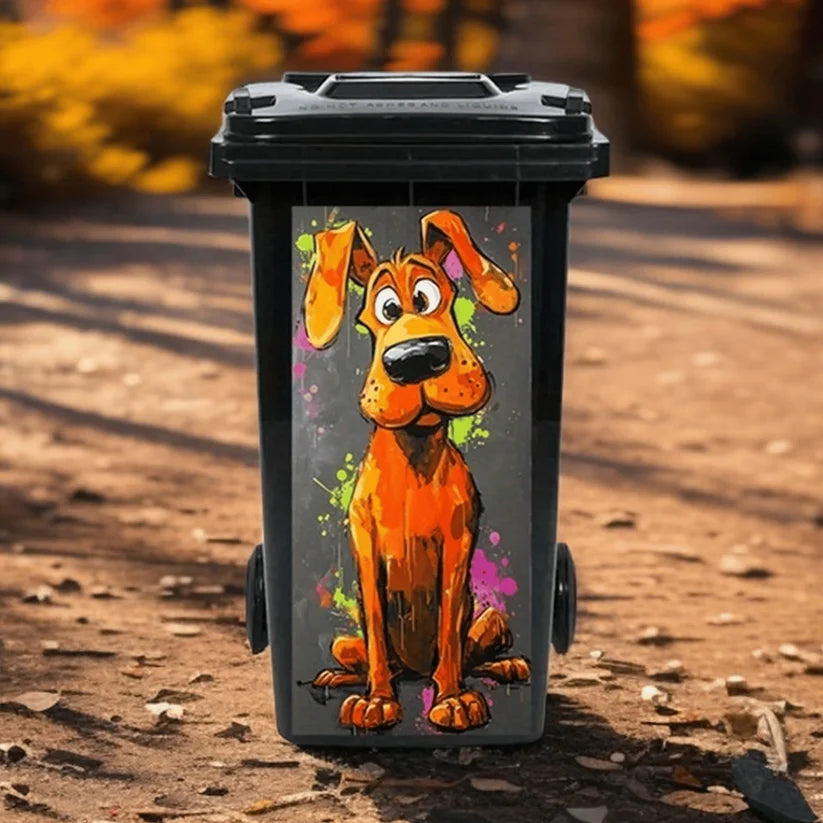 🔥2026 Hot Sale! Creative Trash Can Sticker with Colourful Cartoon✨
