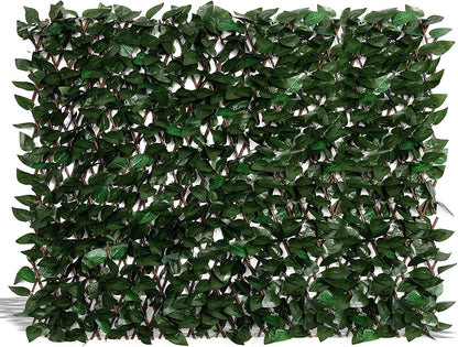 Artificial ivy retractable fence privacy screen