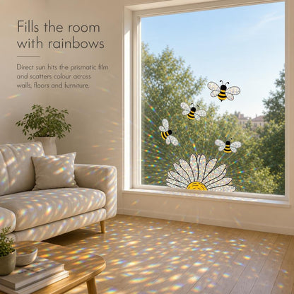 ☀️Bee Prism Effect Window Sticker