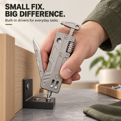 Using the multi-tool screwdriver feature for a small repair