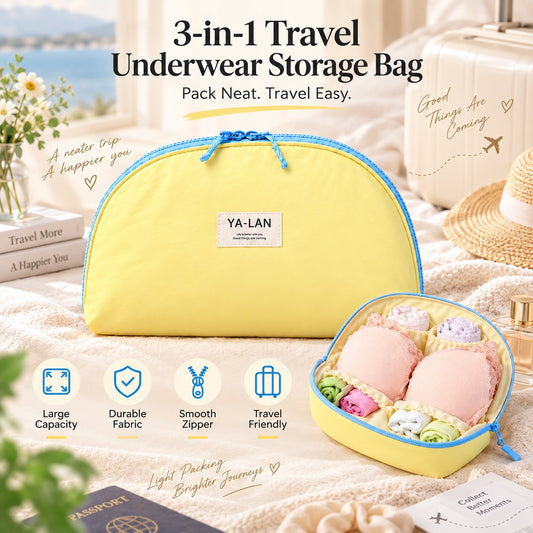 🧳 3-in-1 Travel Underwear Storage Bag