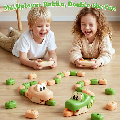 🐍2-Player Remote Control Snake Toy, Realistic Crawling Slither Snake Game for Kids