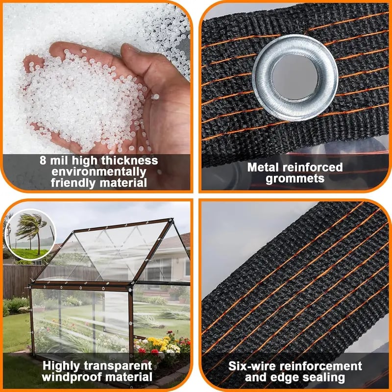 ⏰Limited Stock 49% OFF🌞💦🌊 Transparent Outdoor Protection System—Outdoor Cover with Metal Grommets💧