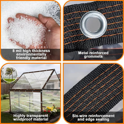 ⏰Limited Stock 49% OFF🌞💦🌊 Transparent Outdoor Protection System—Outdoor Cover with Metal Grommets💧