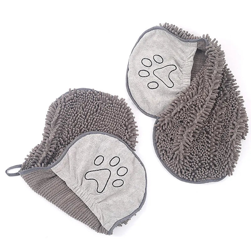 🐾 Super Absorbent Dog Drying Glove 🐶✨ Quick & Easy Pet Cleanup