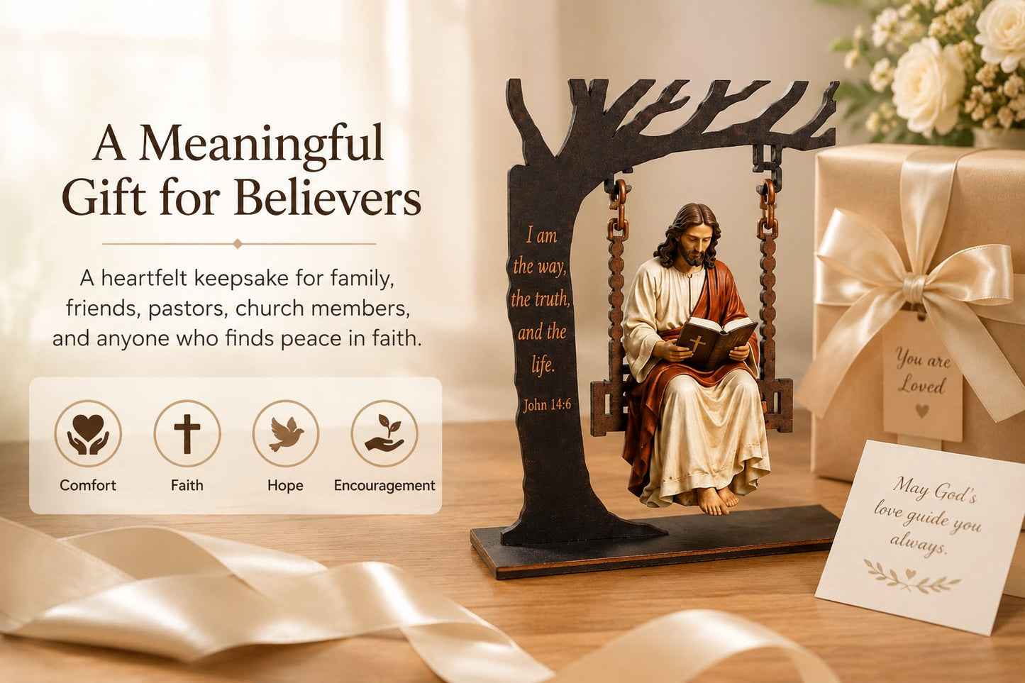 🔥Hot Sale 49% OFF - ✝️📚Christian Jesus Swing Ornament