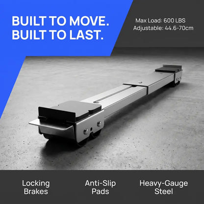 🛠️ Move Heavy Appliances with Ease! Adjustable Rolling Dolly 🚚