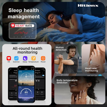 Hitienx Smart Ring 3, Fitness Tracker with 24/7 Sleep Tracking, Heart Rate