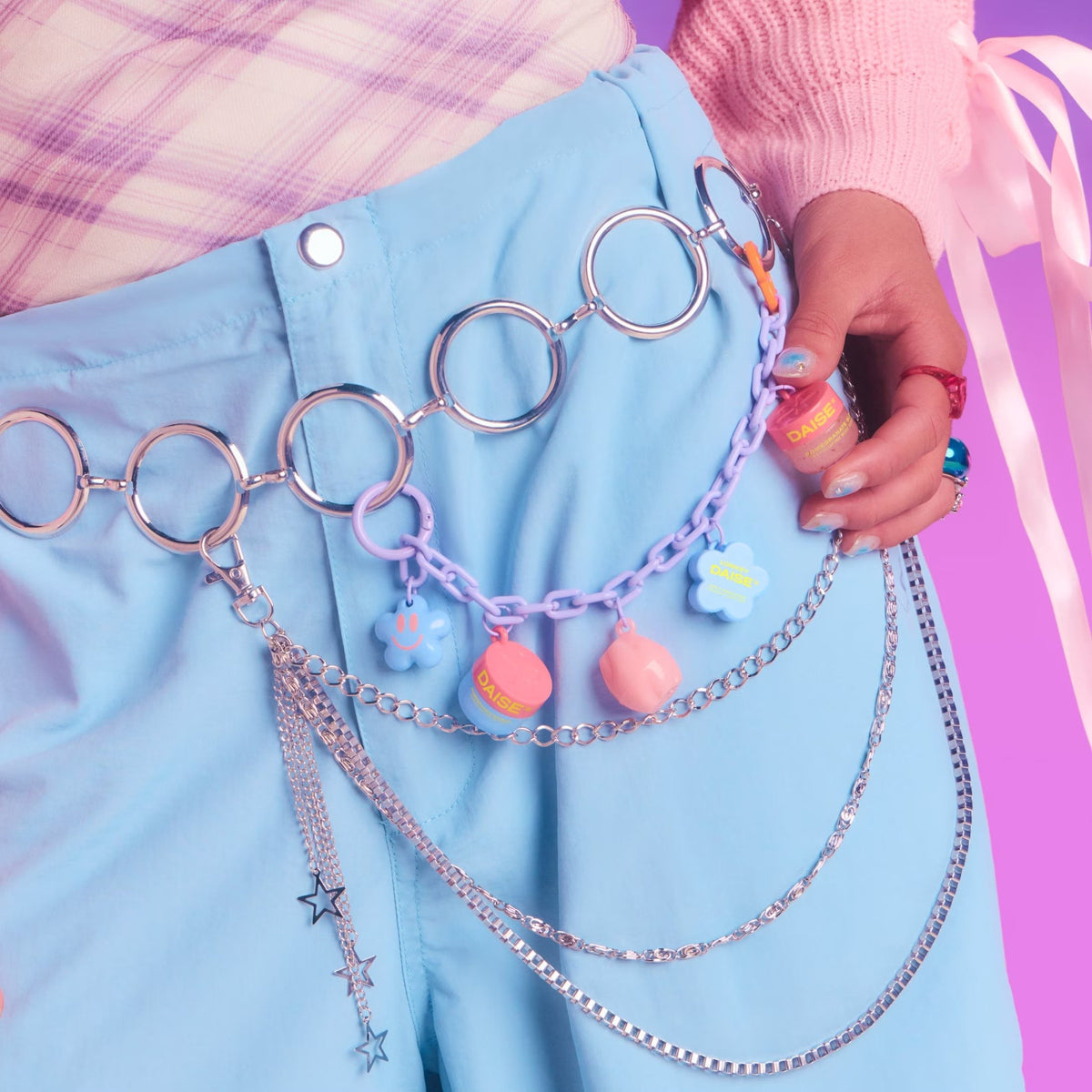 💜 Surprise Bracelet with Mini Beauty Products | Clip-On Bag Charm, Y2K Pastel Style