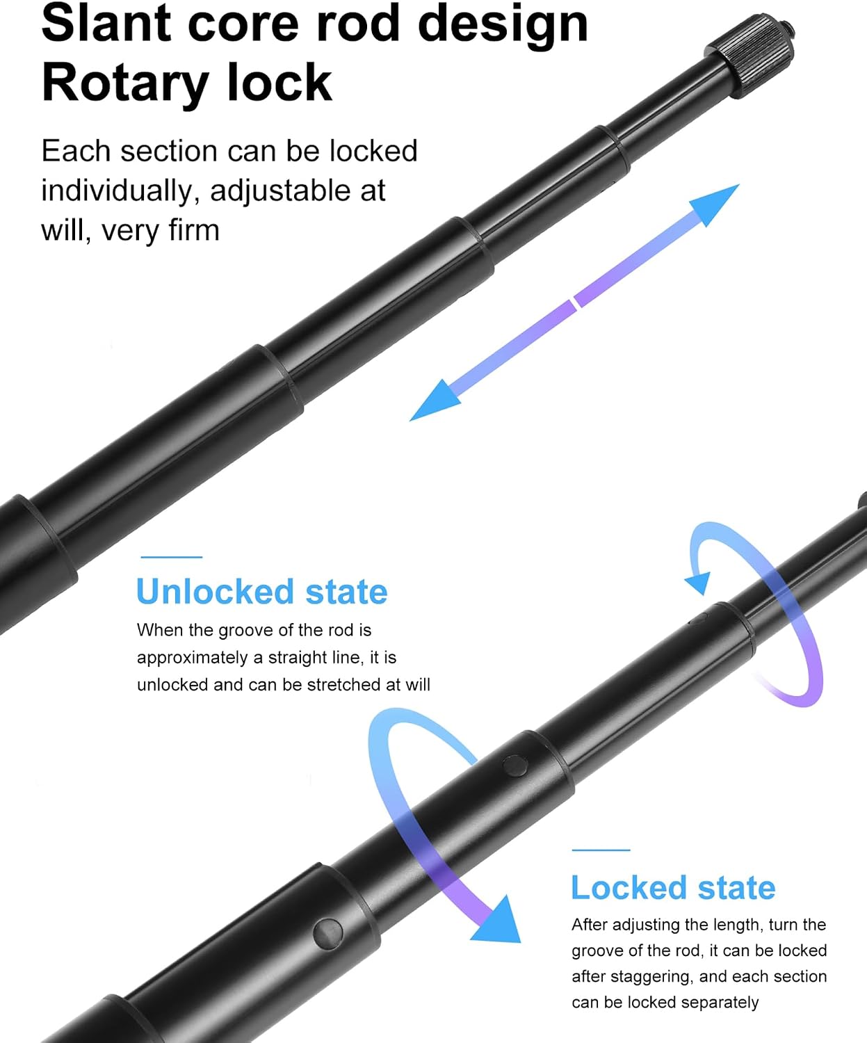 🏍📷 Motorcycle Handlebar Extendable Selfie Stick for Action Cameras