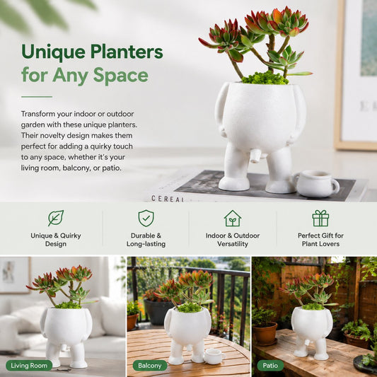 🔥2026 Funny Shaped Planter Pot - Unique Body Shaped Plant Pot with Novelty Peeing Design for Indoor Plants🌱