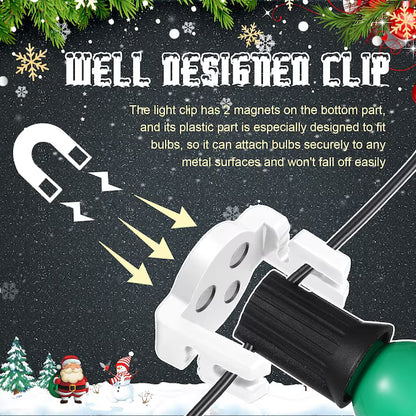 🎄 20-Pack Magnetic Christmas Light Clips ✨ Easy & Secure Holiday Light Hanging