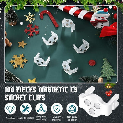 🎄 20-Pack Magnetic Christmas Light Clips ✨ Easy & Secure Holiday Light Hanging