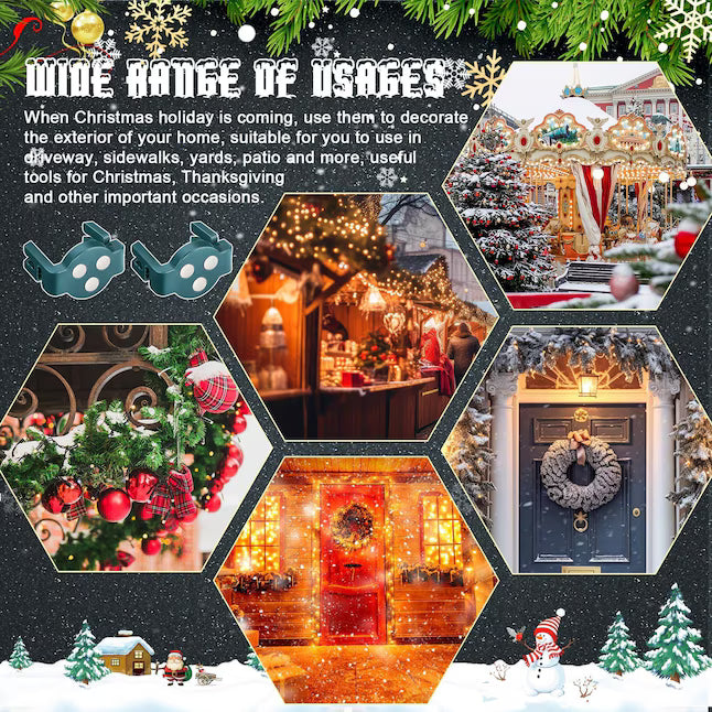 Christmas decorating ideas for outdoor entrances, railings and holiday lighting
