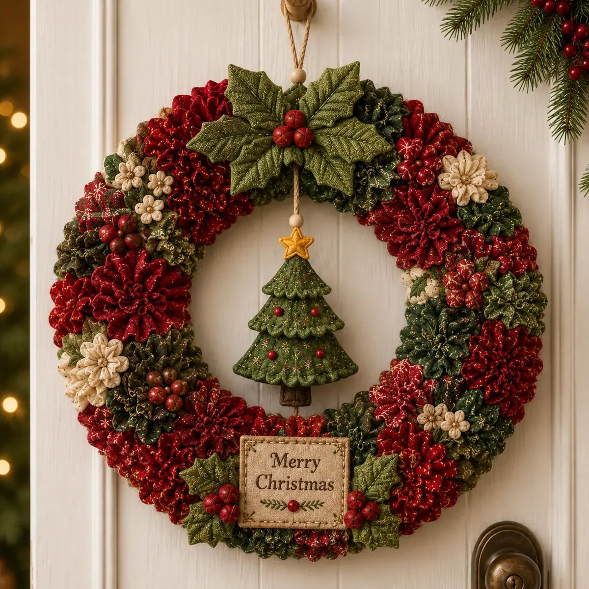 ✨ Make A Christmas Wreath You'll Be Proud To Display 🎄❤️ 3D Fabric Poke DIY Kit With Tutorial & Guide Included