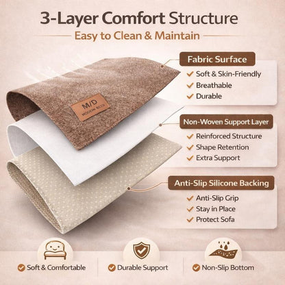 🛋️ Corduroy Anti-Slip Sofa Pad | Pet Furniture Protector