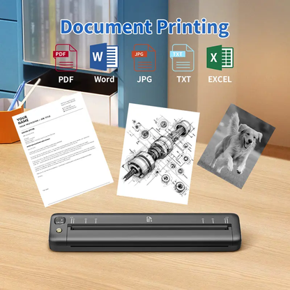 Portable Instant Print Wireless Inkless Mobile Label Printer