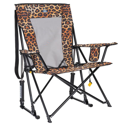🐆 Roar & Relax: The Ultimate Leopard Print Outdoor Rocker 🏕️