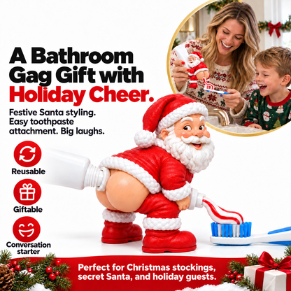 🎅 The Cheeky Santa Toothpaste Dispenser™ – The Christmas Gag Gift Everyone Will Talk About 😂🎄